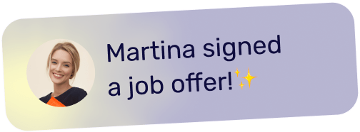 Martina signed a job offer